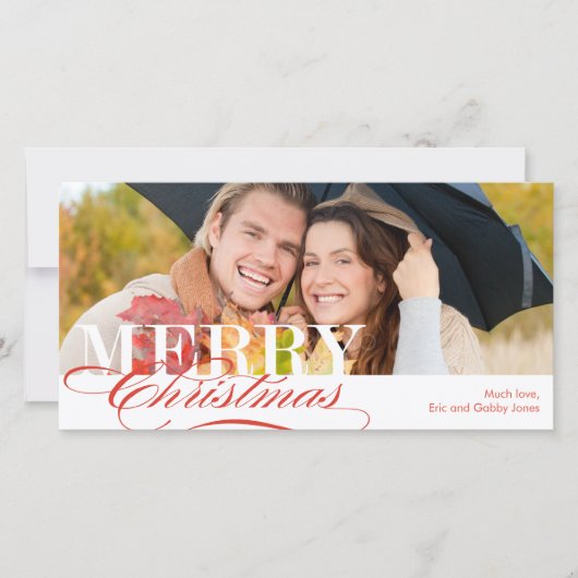 メリークリスマスホリデーフォトカード シーズンカード (正面)