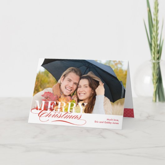 メリークリスマスホリデーフォトカード シーズンカード (正面)