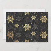 メリークリスマスホリデーフォトカーフェイクド金箔 招待状 (裏面)