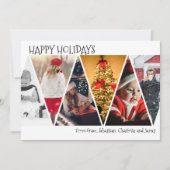 メリークリスマスホリデーフォトコラージュ シーズンカード (正面)