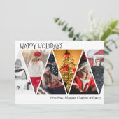 メリークリスマスホリデーフォトコラージュ シーズンカード (スタンド正面)