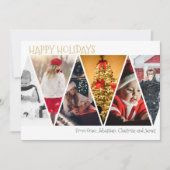 メリークリスマスホリデーフォトコラージュ シーズンカード (正面)
