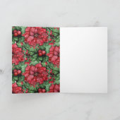 メリークリスマスホリデーフォトフローラベリー シーズンカード (内部)