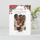 メリークリスマスホリデーフォトフローラベリー シーズンカード (スタンド正面)