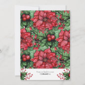 メリークリスマスホリデーフォトフローラベリー シーズンカード (裏面)