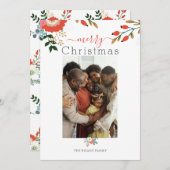 メリークリスマスホリデーフォトフローラ シーズンカード (正面/裏面)