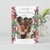 メリークリスマスホリデーフォトホリーベリー シーズンカード (スタンド正面)