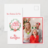 メリークリスマスホリデーフォトリースフェスティバル ポストカード (正面/裏面)