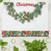 メリークリスマスホリデーホーム キッチンタオル (折り畳み)