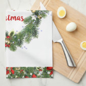 メリークリスマスホリデーホーム キッチンタオル (四つ折り)