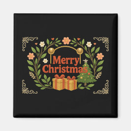 メリークリスマスホリデーマグネット マグネット