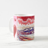 メリークリスマスホリデーマグ コーヒーマグカップ (正面左)