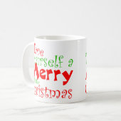 メリークリスマスホリデーマグ コーヒーマグカップ (正面左)