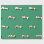 メリークリスマスホリデーメッセージ ラッピングペーパー (フラット)
