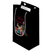 メリークリスマスホリデーラインデア スモールペーパーバッグ (正面アングル)