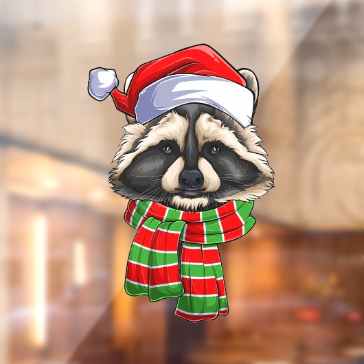 メリークリスマスホリデーラクーンウィンドウニッキング ウィンドウサイン (シート2)