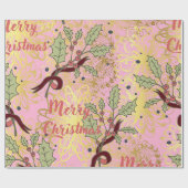 メリークリスマスホリデーラッピング紙 ラッピングペーパー (フラット)