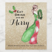 メリークリスマスホリデーワインラベル ワインラベル (シングルラベル)