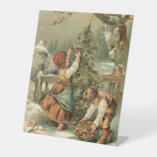 メリークリスマスホリデーヴィンテージ 台座サイン (正面)