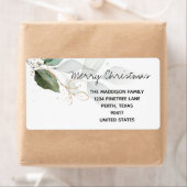 メリークリスマスホリデー住所 シールユーカリ ラベル (インサイチュ)