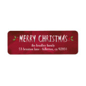 メリークリスマスホリデー差出人住所ラベル ラベル (正面)