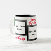 メリークリスマスホリデー応援ホリーベリー写真 ツートーンマグカップ (正面左)