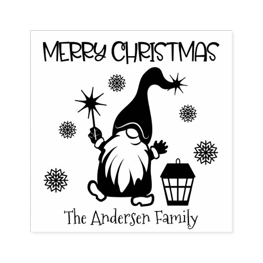 メリークリスマスホリデー格言名前をカスタムする ラバースタンプ (インプリント)