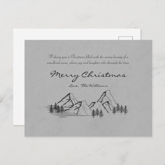 メリークリスマスホリデー葉書 シーズンポストカード (正面/裏面)