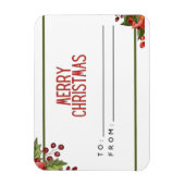 メリークリスマスホリデー葉書 マグネット (縦)