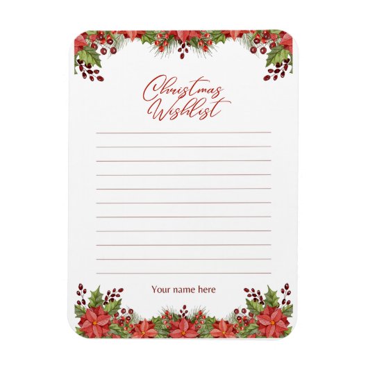 メリークリスマスホリデー葉書 マグネット (縦)