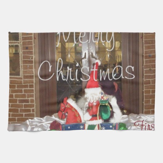 メリークリスマスホリデー遠くにズfromホームコレクション キッチンタオル (横)