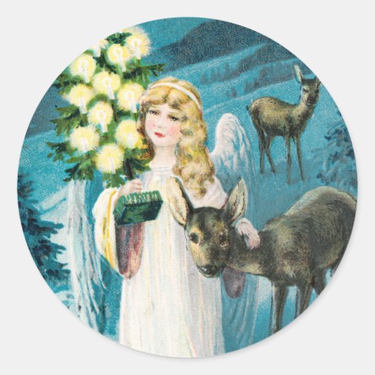 メリークリスマスホリデー ラウンドシール (正面)