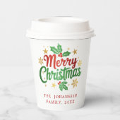 メリークリスマスホリモダンーフェスティバルファミリーパーティー 紙コップ (裏面)