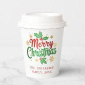 メリークリスマスホリモダンーフェスティバルファミリーパーティー 紙コップ (正面)