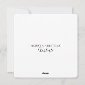 メリークリスマスホリーすてきパーソナライズされた シーズンカード (裏面)