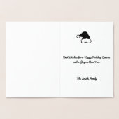 メリークリスマスホリーとサンタハットフォイルカード 箔カード (内部)