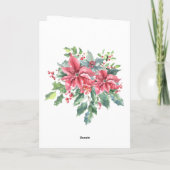 メリークリスマスホリーとベリーグリーンの写真 シーズンカード (裏面)