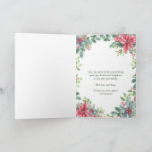 メリークリスマスホリーとベリーグリーンの写真 シーズンカード (内部)