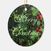 メリークリスマスホリーオーナメント セラミックオーナメント (左)