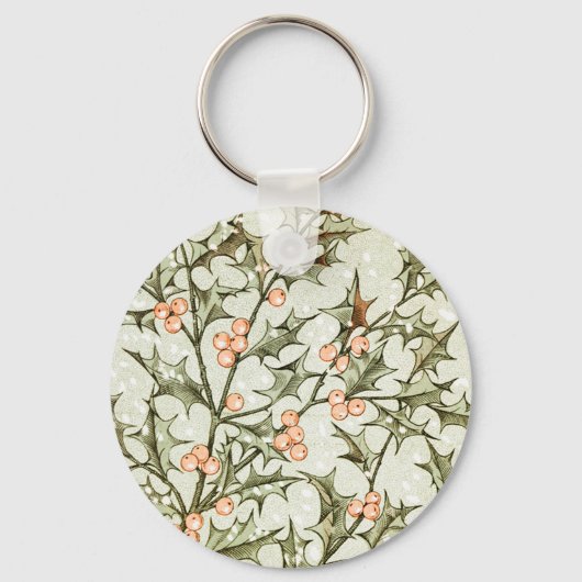 メリークリスマスホリークラシックヴィンテージホリデー キーホルダー (正面)