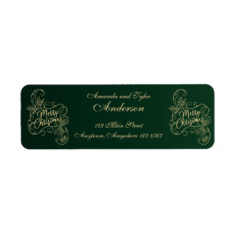 メリークリスマスホリーグリーングリーティングホリデー ラベル