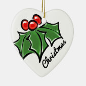 メリークリスマスホリースリッグ セラミックオーナメント (右)
