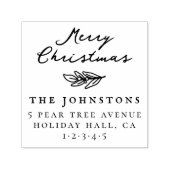 メリークリスマスホリースリップファミリー差出人住所 セルフインキングスタンプ (デザイン)