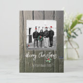 メリークリスマスホリーバーンドアファミリーフォト名 シーズンカード (スタンド正面)