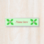 メリークリスマスホリーパーソナライズされた サインプレート (正面)