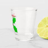 メリークリスマスホリーパーソナライズされた ショットグラス (右)