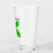 メリークリスマスホリーパーソナライズされた タンブラーグラス (左)