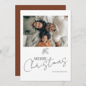 メリークリスマスホリーフォトカード シーズンカード (正面/裏面)