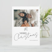 メリークリスマスホリーフォトカード シーズンカード (スタンド正面)