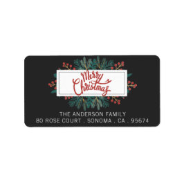 メリークリスマスホリーブックス差出人住所 ラベル